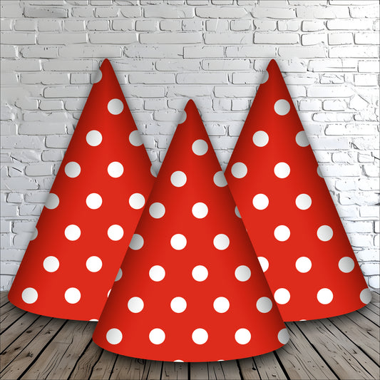 Red Polka Dot Party Caps | Party Hats for Girls & Kids