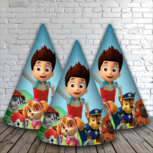Paw Birthday Party Hats | Themed Caps for Boy | Paw Caps for Kids