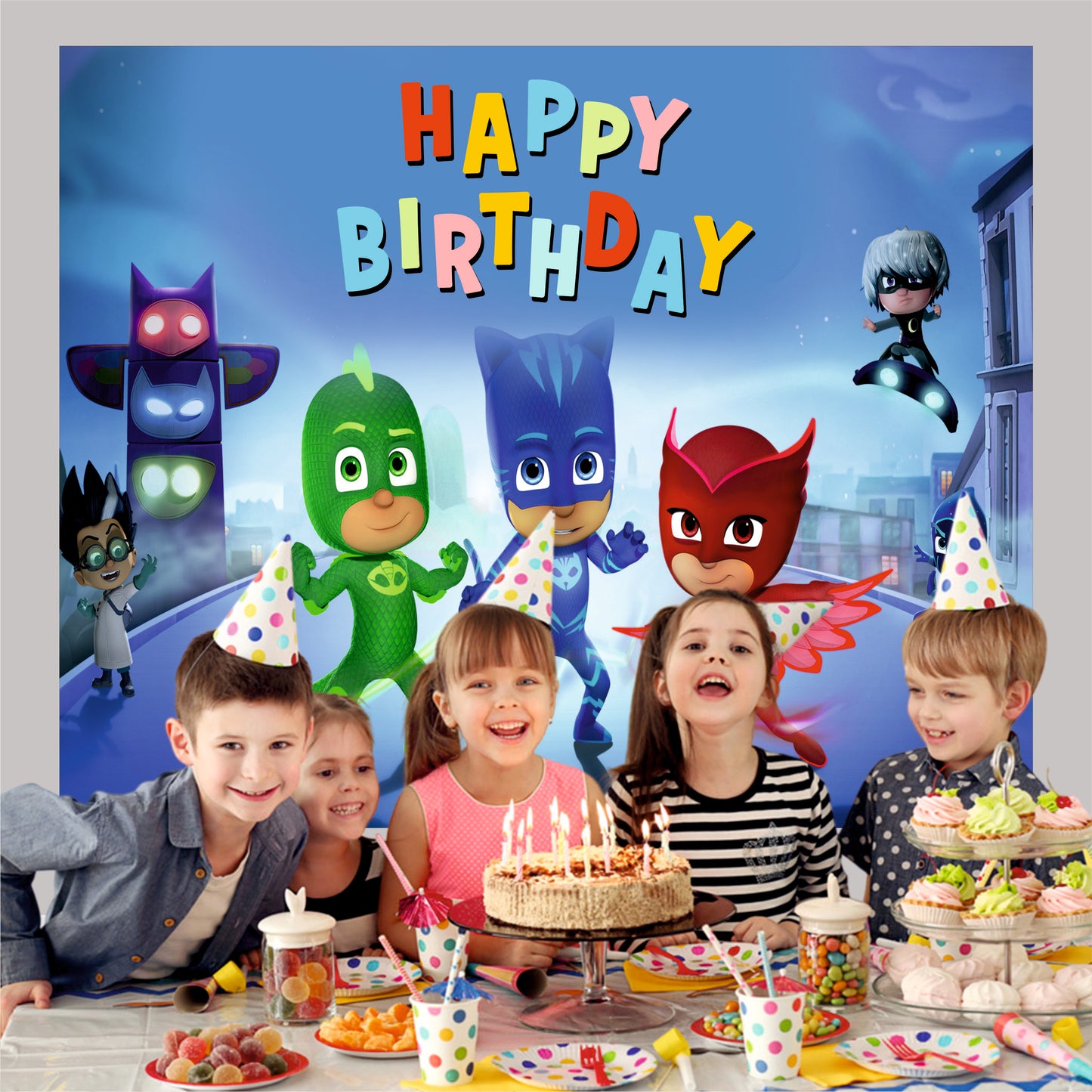 PJ Masks Theme Birthday Party Decoration | Superhero Kids Celebration Setup