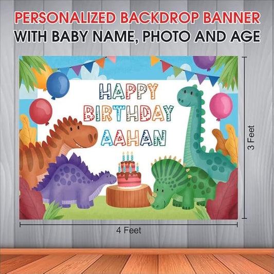Customised Dinosaur Birthday Banner Theme