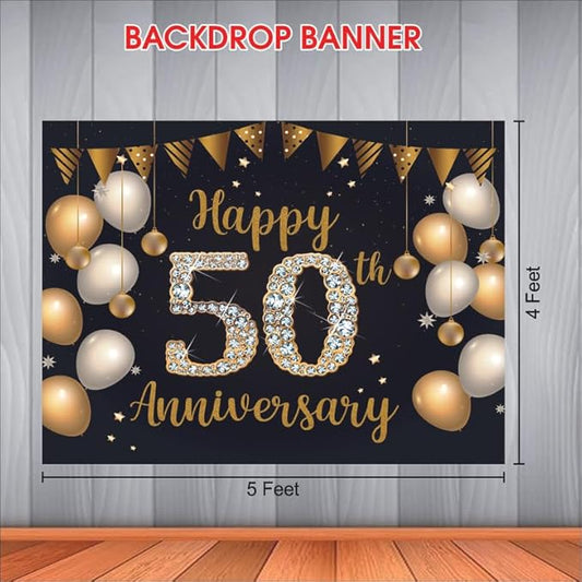 50th Anniversary Backdrop for Golden Jubilee Celebration
