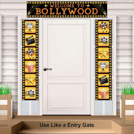 Welcome to Bollywood Movie Night Poster (Pack of 3, Multi Color)