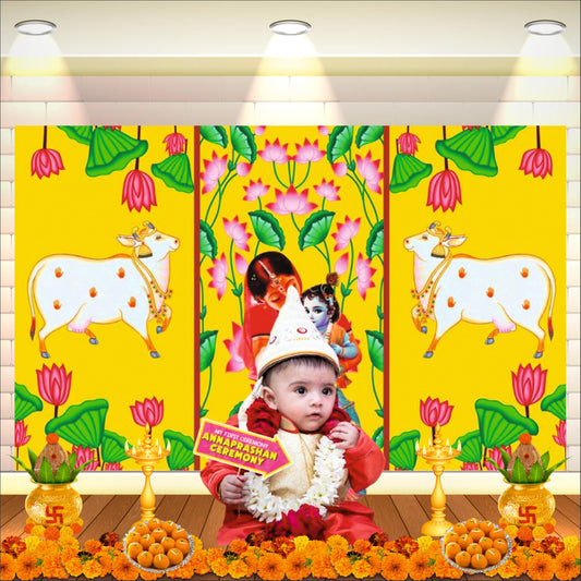Annaprashan Decorative Theme Backdrop for Events, Home & Photoshoots