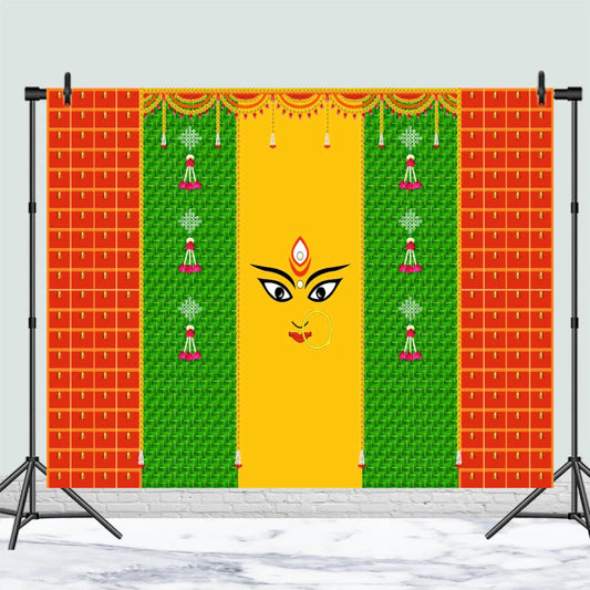 Navratri Decorative Theme Backdrop Decoration Set for Pooja & Garba
