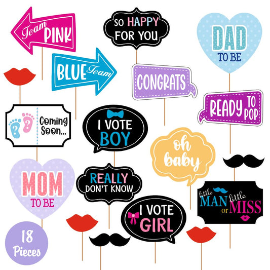 Baby Shower Props Sticks Combo