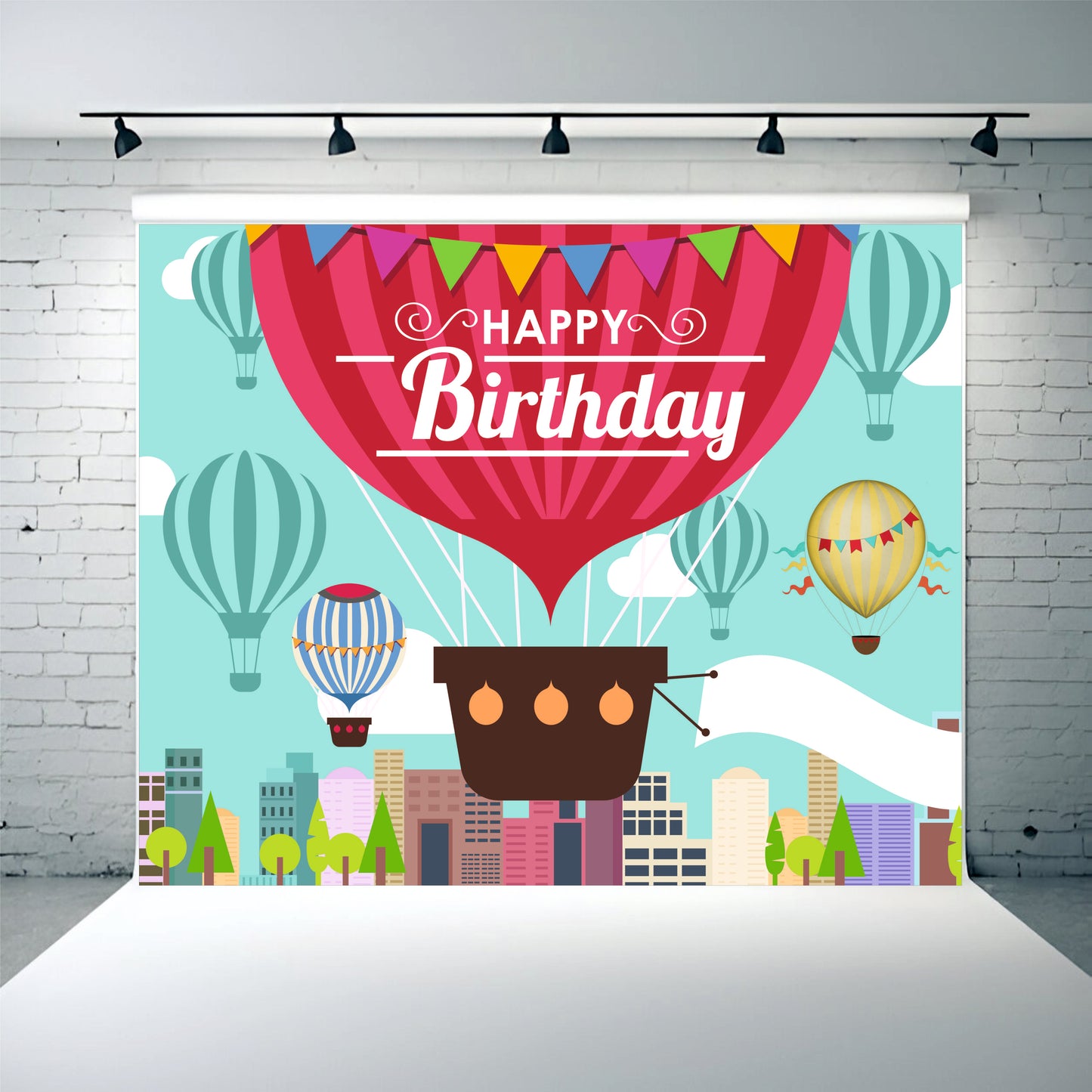 Hot Air Balloon Happy Birthday Theme Party Decoration for Kids Birthday