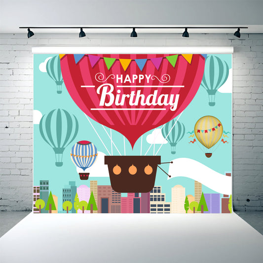 Hot Air Balloon Happy Birthday Theme Party Decoration for Kids Birthday