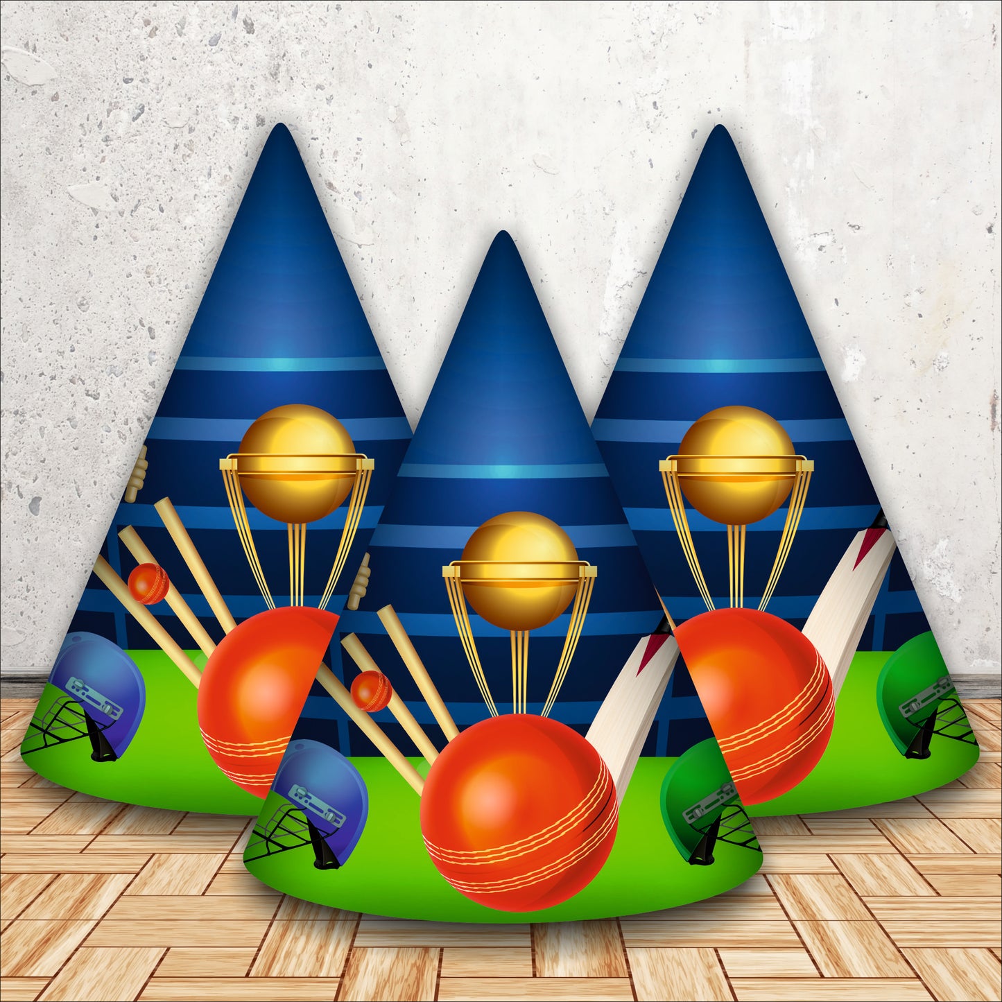 Cricket Caps for Birthday Theme Party | Cricket Theme Party Hats for Boys | Sports Theme Birthday Cap