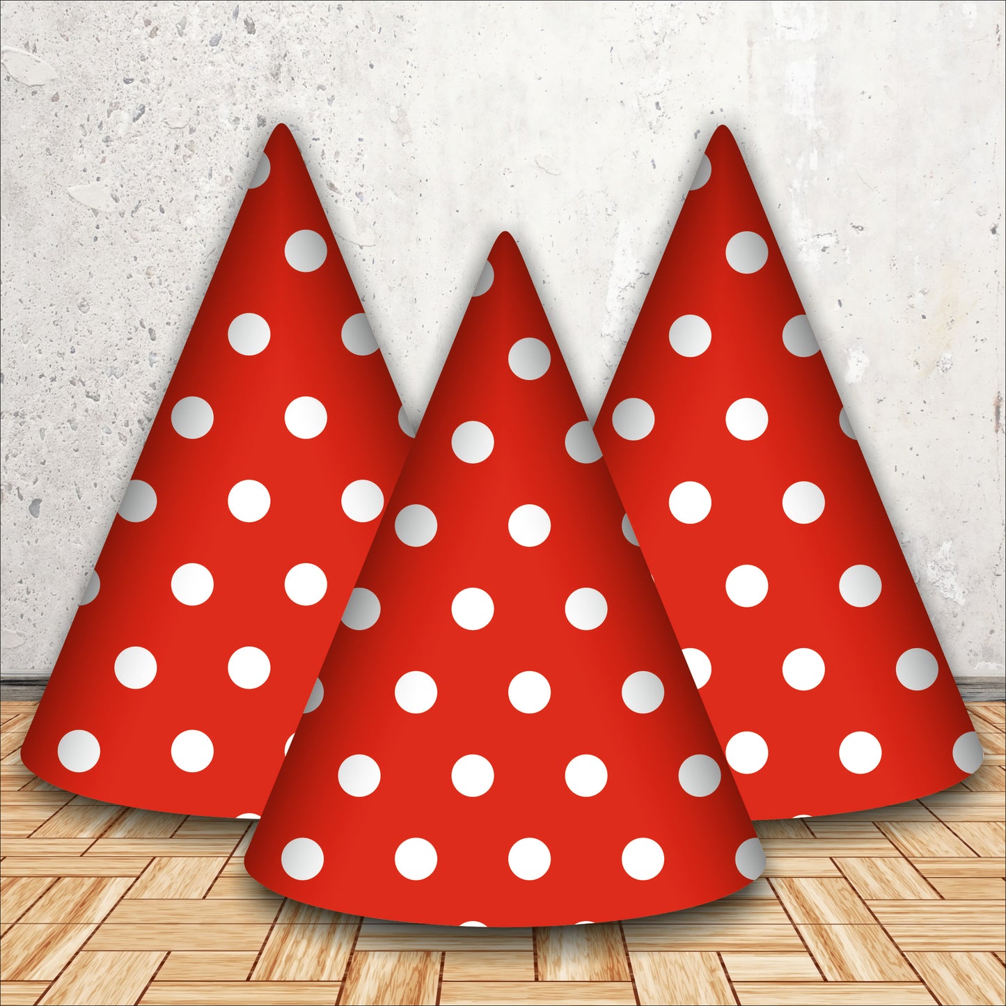 Red Polka Dot Party Caps | Party Hats for Girls & Kids