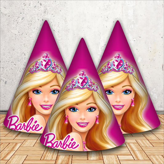 Barbie Birthday Caps for Kids – Princess Theme Birthday Party Supplies | Party Caps for Girls
