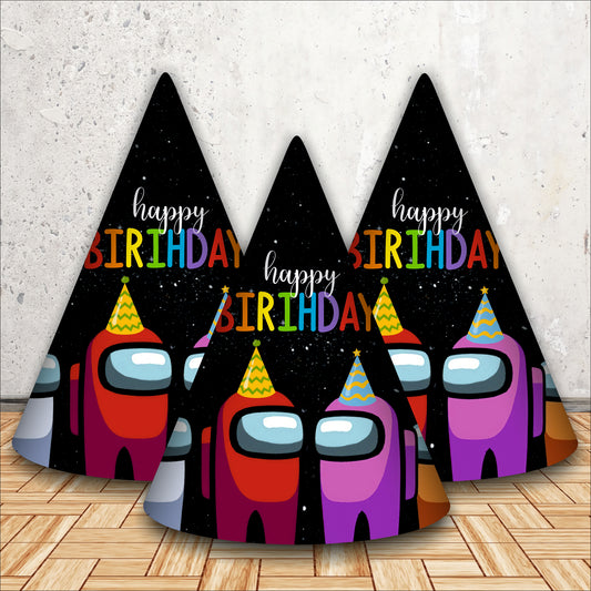 Among Game Birthday Caps for Kids | Gaming Theme Party Hats | Birthday Caps for Boys & Girls