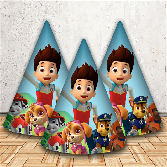 Paw Birthday Party Hats | Themed Caps for Boy | Paw Caps for Kids