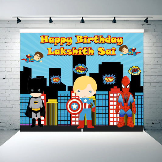 Little Superhero Customized Theme For Birthday Party Decoration