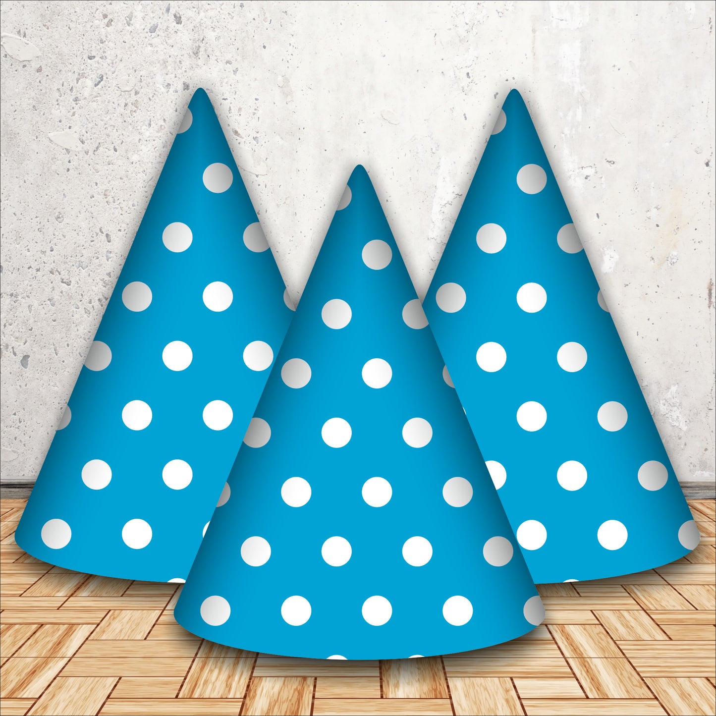Blue Polka Dot Caps | Party Hats for Girls & Kids