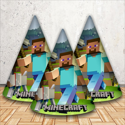 Minecraft Happy Birthday Caps | Party Hats for Girls & Kids