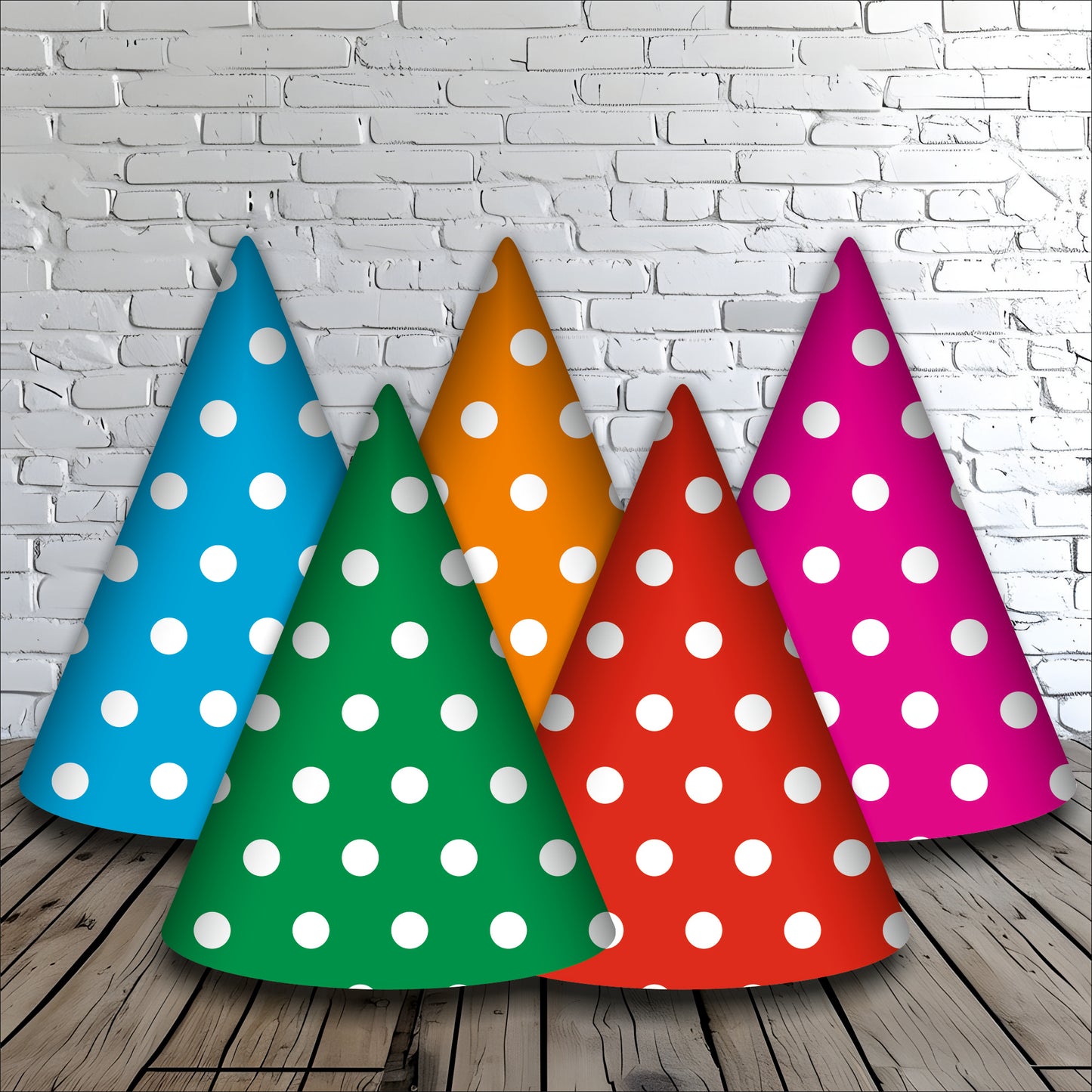 Multicolor Polka Dot Caps | Party Hats for Girls & Kids