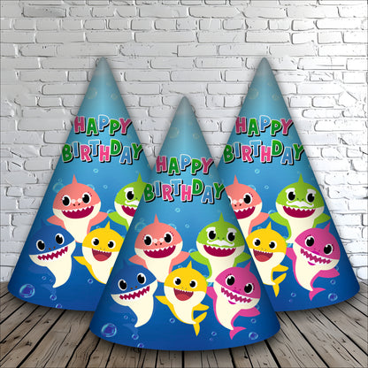 Baby Shark Caps for for Kids | Shark Themed Birthday Caps | Party Caps For Girls & Boy