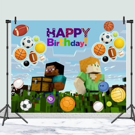Minecraft Theme Birthday Party Decoration | Gaming Adventure Celebration Setup