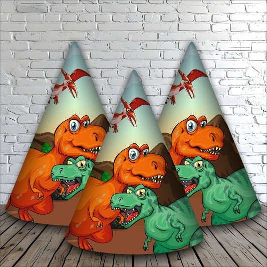 Dinosaur Birthday Caps | Fun Jurassic Caps for Boys & Girls | Dinosaur Party Hats