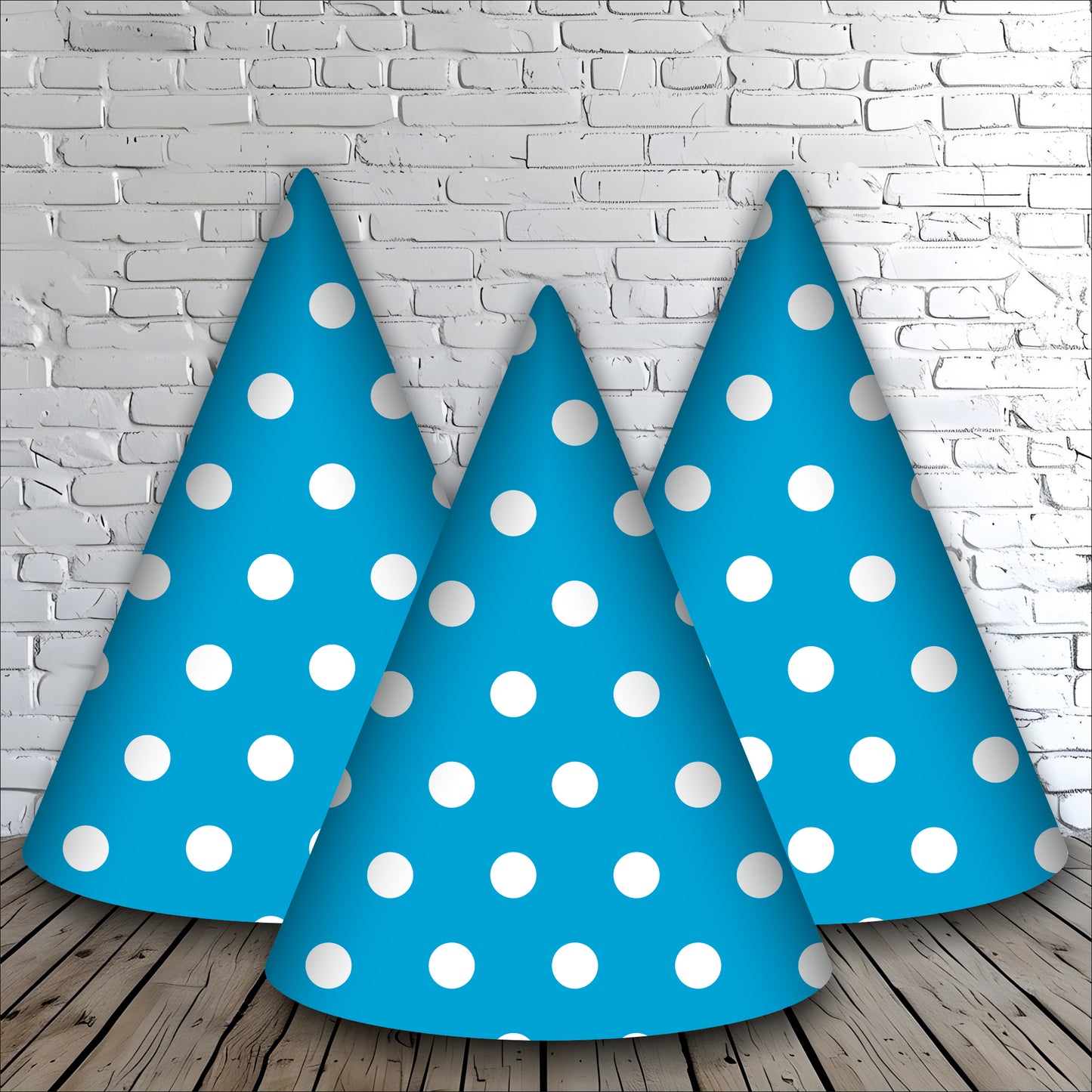Blue Polka Dot Caps | Party Hats for Girls & Kids