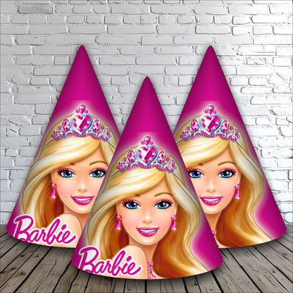 Barbie Birthday Caps for Kids – Princess Theme Birthday Party Supplies | Party Caps for Girls