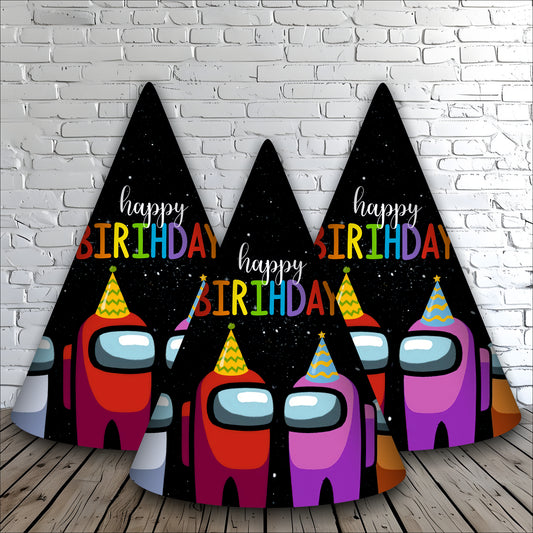 Among Game Birthday Caps for Kids | Gaming Theme Party Hats | Birthday Caps for Boys & Girls