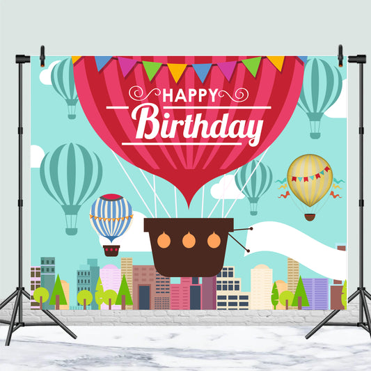 Hot Air Balloon Happy Birthday Theme Party Decoration for Kids Birthday
