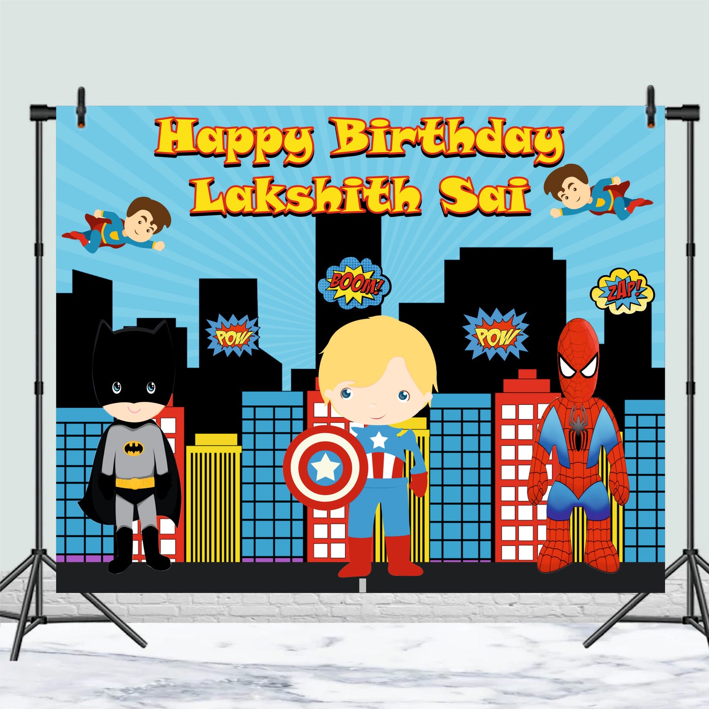 Little Superhero Customized Theme For Birthday Party Decoration