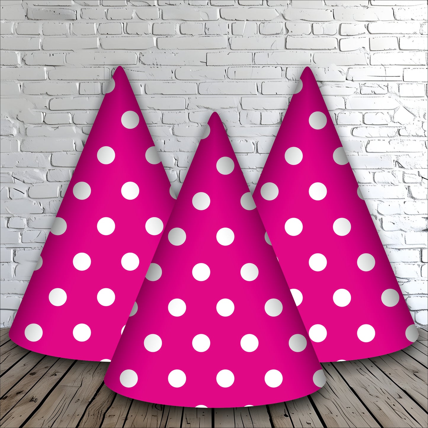 Pink Polka Dot Caps | Party Hats for Girls & Kids