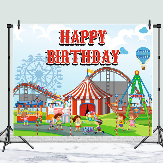 Circus Carnival Happy Birthday Theme Party Decoration for Kids Birthday