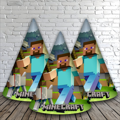 Minecraft Happy Birthday Caps | Party Hats for Girls & Kids