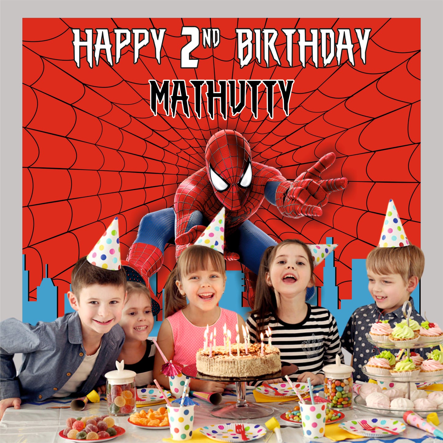 Spiderman Customized Theme Birthday Party Decoration