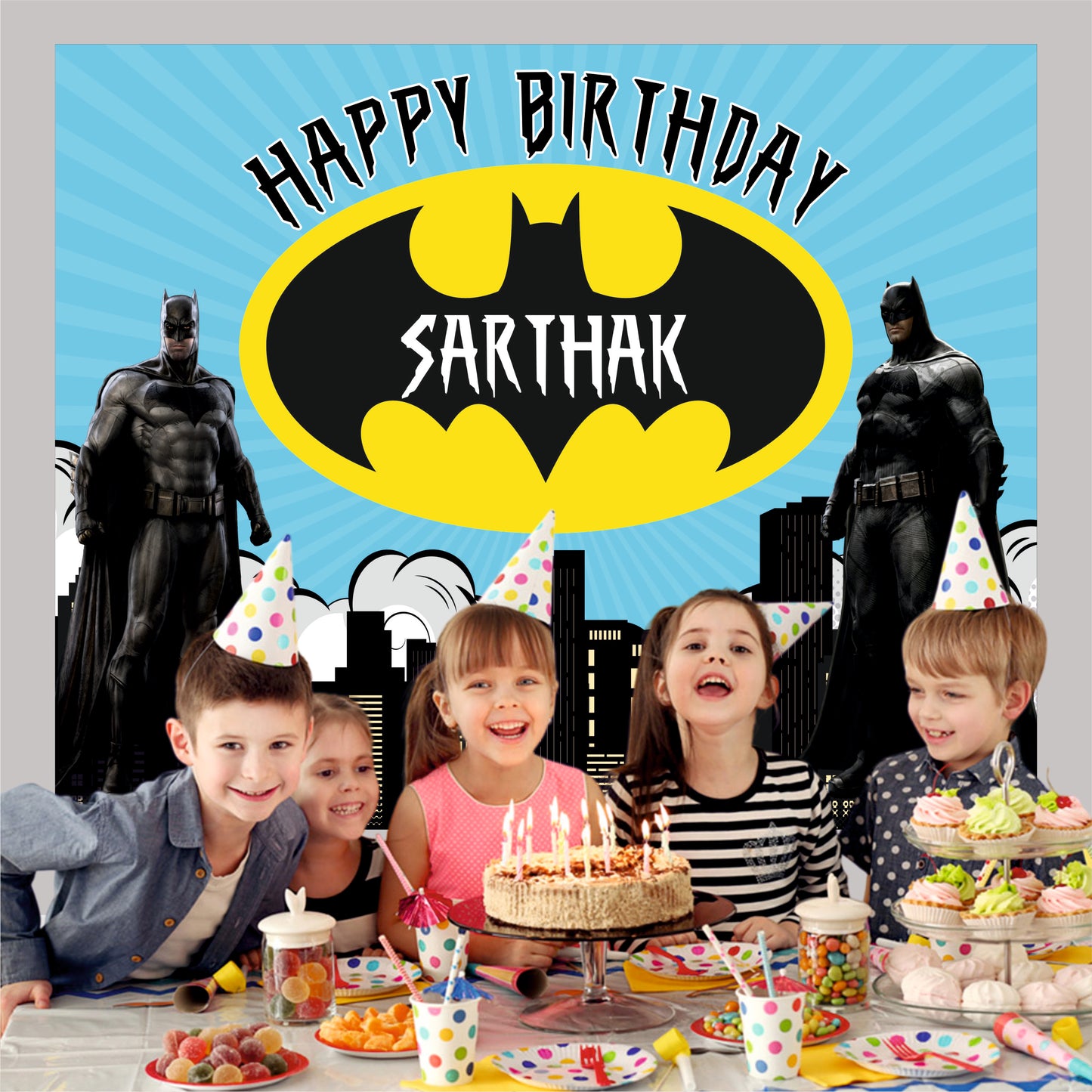 Batman Customized Theme For Birthday Party Decoration