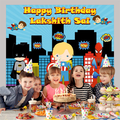 Little Superhero Customized Theme For Birthday Party Decoration