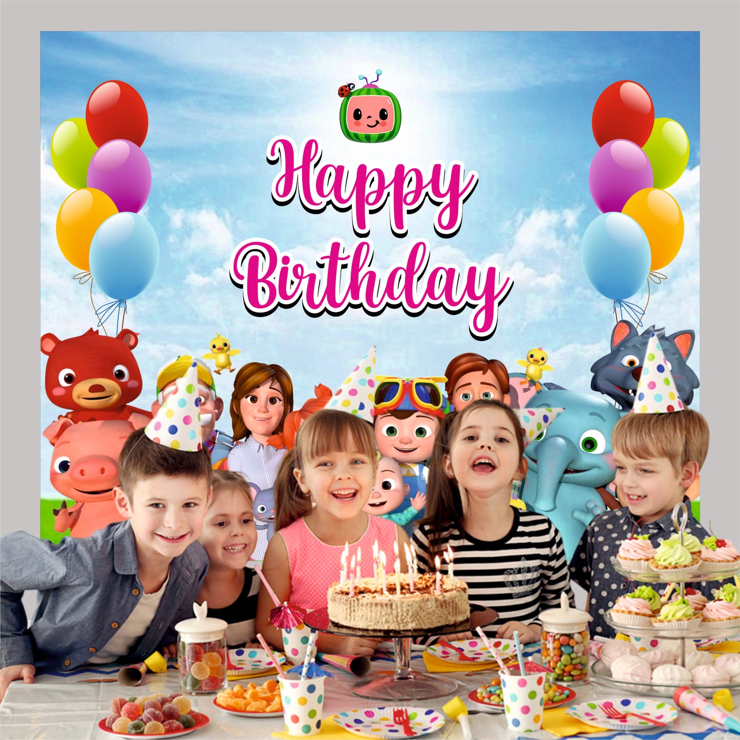 Cocomelon Theme Birthday Party Decoration | Kids Cartoon Celebration Setup