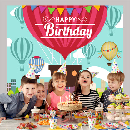 Hot Air Balloon Happy Birthday Theme Party Decoration for Kids Birthday