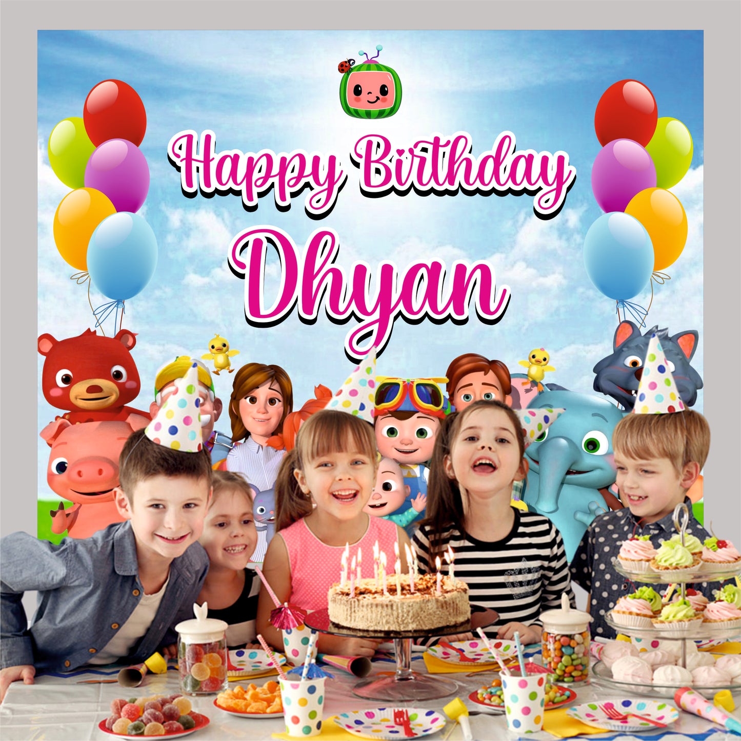 Cocomelon Customized Theme For Birthday Party Decoration
