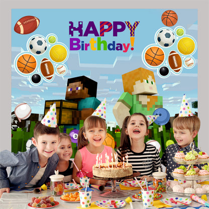 Minecraft Theme Birthday Party Decoration | Gaming Adventure Celebration Setup