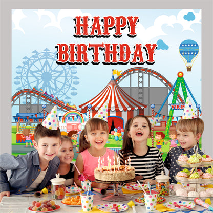 Circus Carnival Happy Birthday Theme Party Decoration for Kids Birthday
