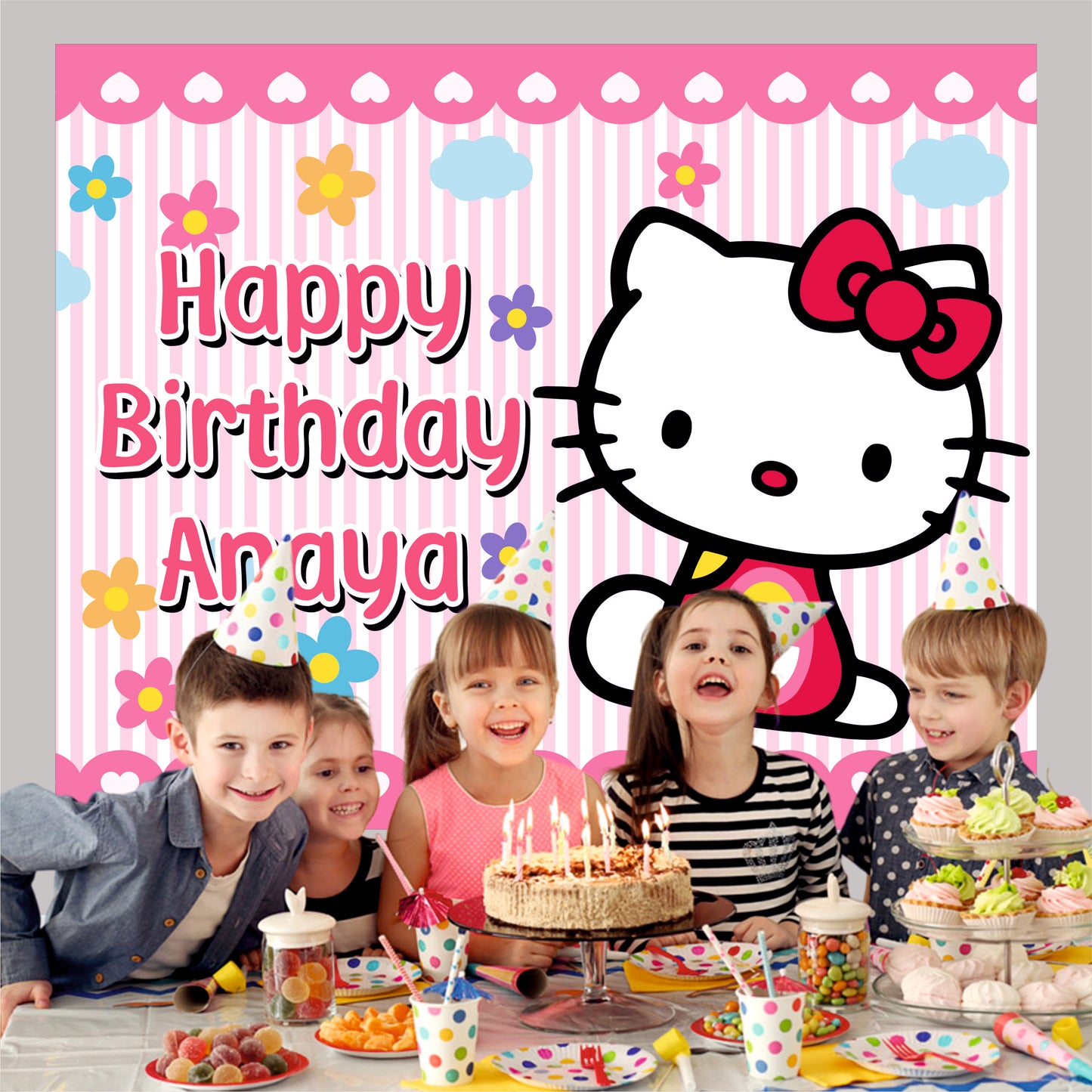 Hello Kitty Customized Theme For Birthday Party Decoration