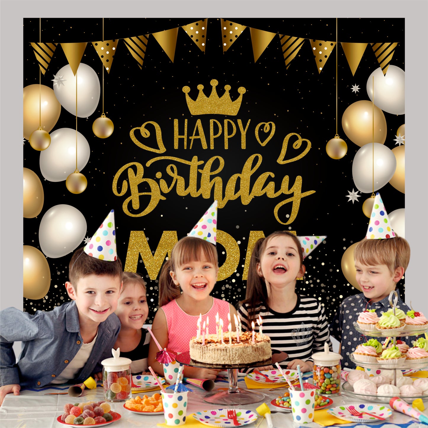 Happy Birthday Mom Theme Decoration | Elegant Birthday Celebration Setup