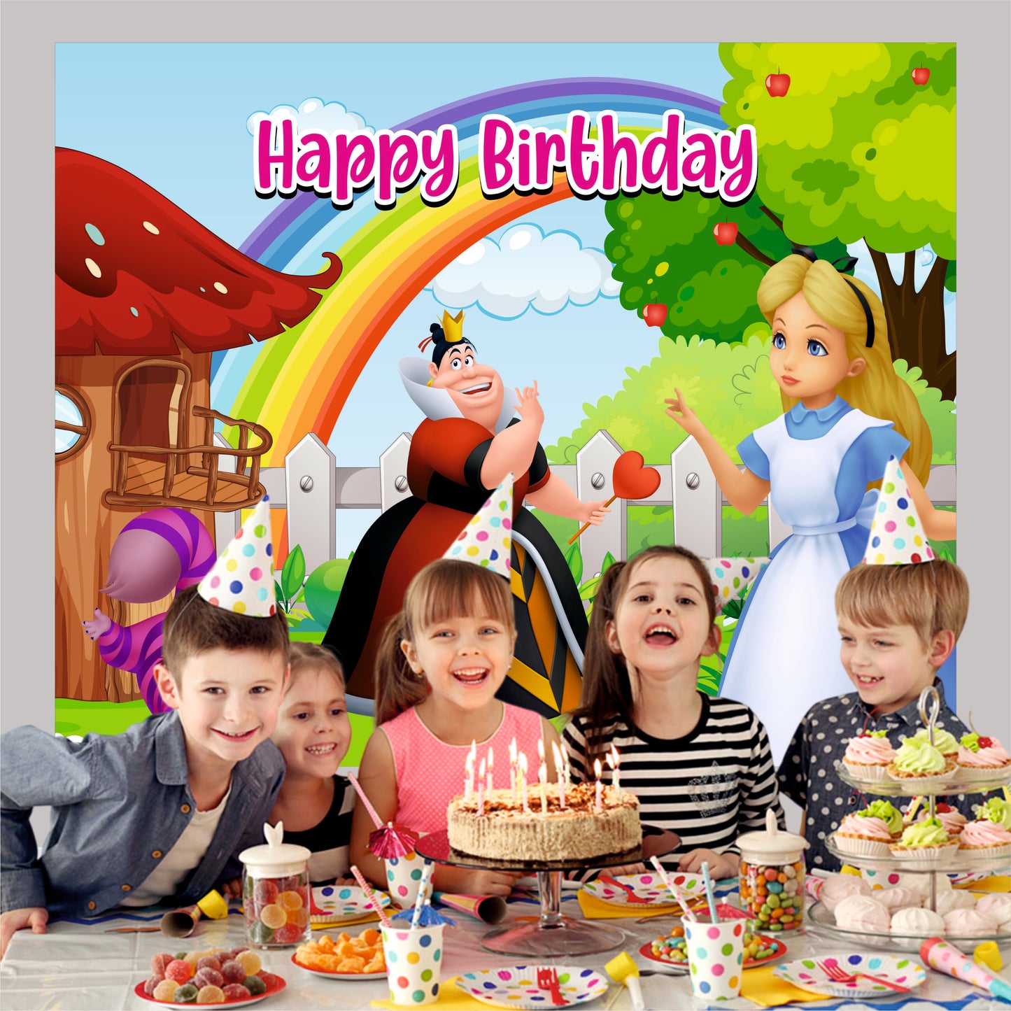 Alice in Wonderland Theme Party Decoration | Whimsical Birthday Celebration Setup