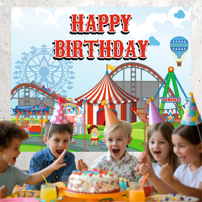 Circus Carnival Happy Birthday Theme Party Decoration for Kids Birthday