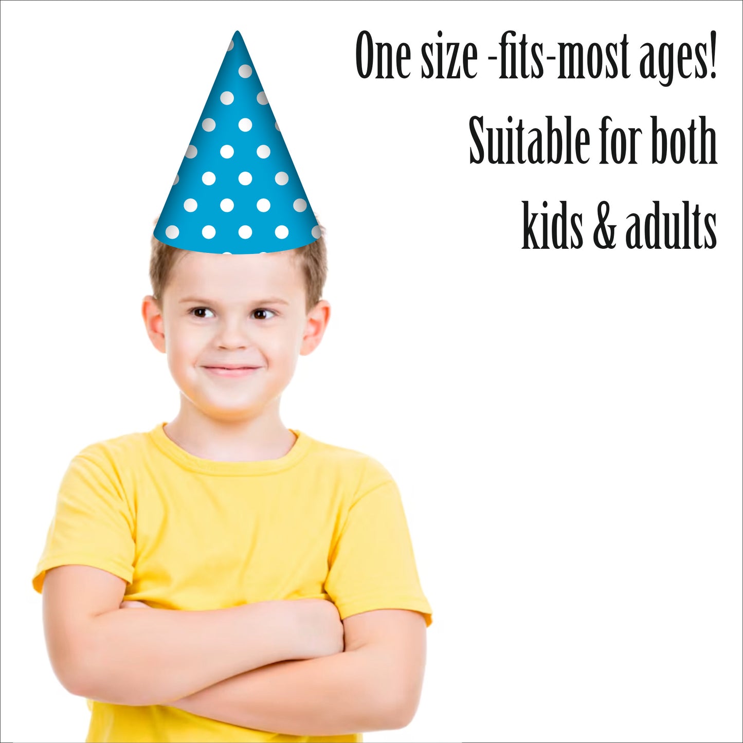 Blue Polka Dot Caps | Party Hats for Girls & Kids