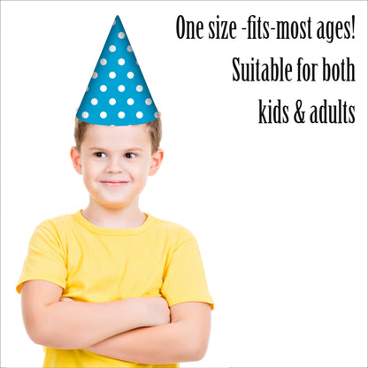 Blue Polka Dot Caps | Party Hats for Girls & Kids