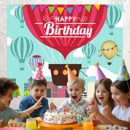 Hot Air Balloon Happy Birthday Theme Party Decoration for Kids Birthday