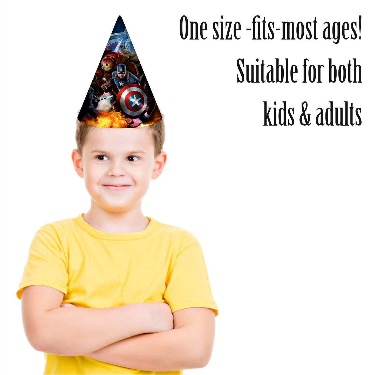 Avengers Happy Birthday Caps | Party Hats for Girls & Kids | Theme Party Caps of Boy
