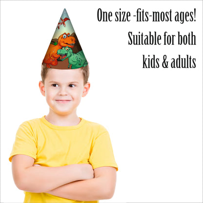 Dinosaur Birthday Caps | Fun Jurassic Caps for Boys & Girls | Dinosaur Party Hats