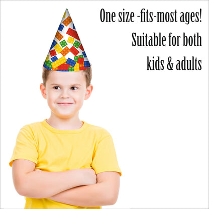 Building Blocks Caps for Theme Party | Party Hats for Girls & Kids