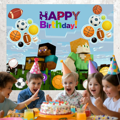 Minecraft Theme Birthday Party Decoration | Gaming Adventure Celebration Setup